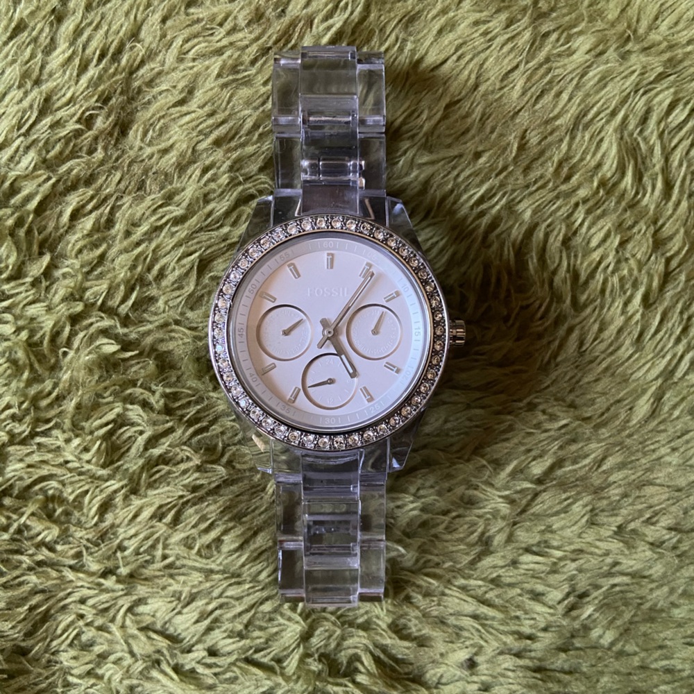 Fossil Translucent Watch *NEW BATTERY*